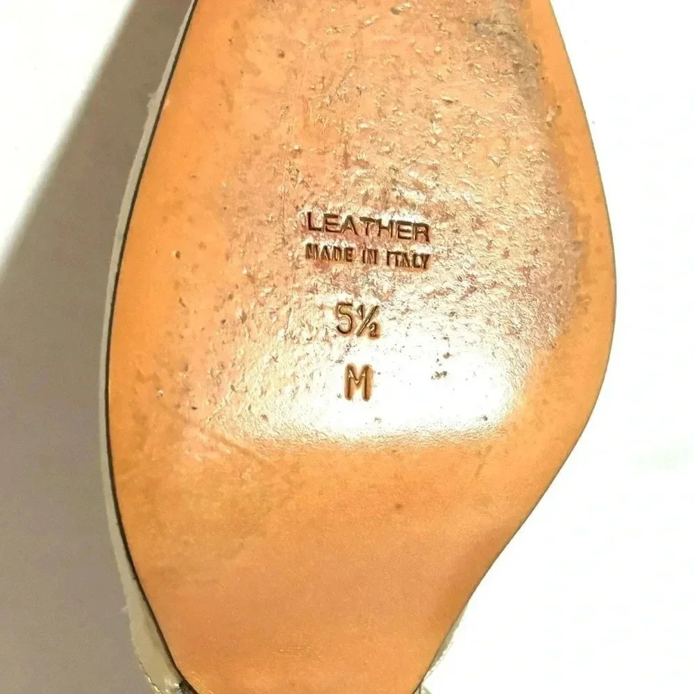 Yves Saint Laurent silver heels shoes size 5.5M - Picture 3 of 10